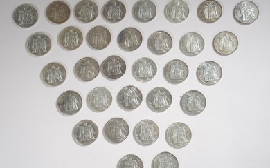 SILVER CURRENCY: 32 pieces of 10 Hercules francs....