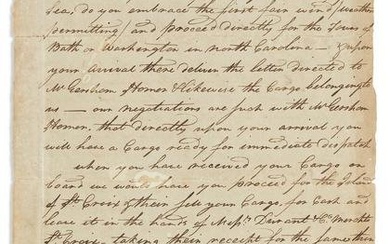 (SLAVERY & ABOLITION.) Letter to an American slave ship captain, ordering him to deliver "prime male