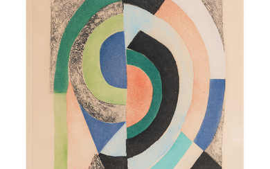 SONIA DELAUNAY (1885-1979) COMPOSITION, 1970 Eau-forte et aquatinte en couleurs...
