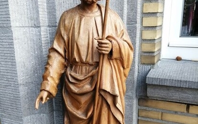 Sculpture, Saint Joseph, 85 cm. - Wood - 19th century