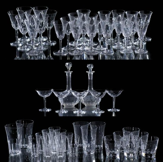 Service de verre en cristal inspiré du modèle Harcourt