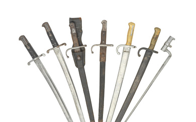 Seven Continental Bayonets All 19th Century