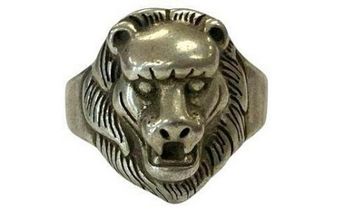 Silver Zodiac Tiger Ring Size 10