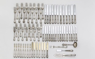 Silver cutlery. Consisting of twelve dinner knives, 14...