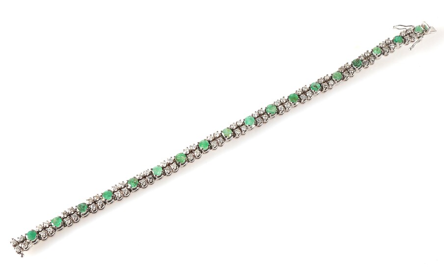 Smaragd Brillant/Diamant Armband