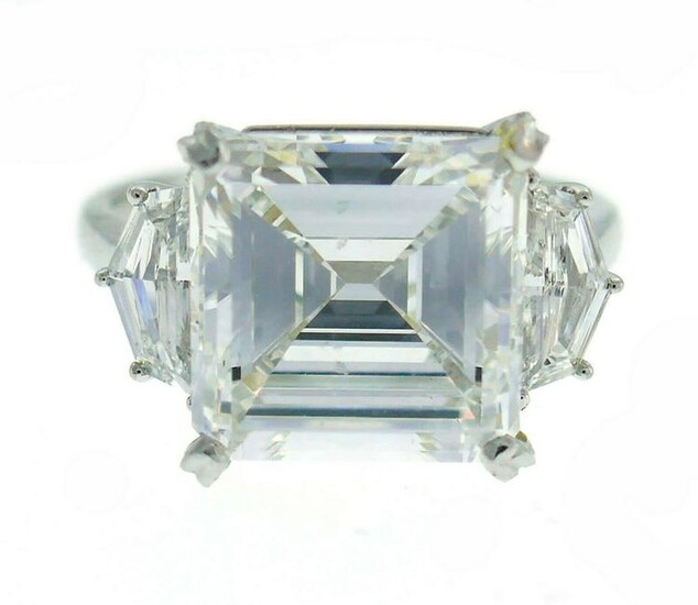 Sophia D Diamond Platinum Ring 5.08 Carat Square