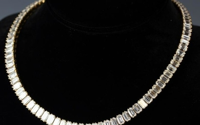 Stunning 18k Gold 50 CTTW Diamond Choker Necklace