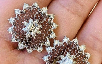 Stunning Buccellati Tulle Lace Diamond 18k White Gold