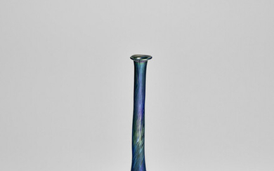 TIFFANY STUDIOS (1899-1930) Favrile Vase1897decorated blue Favrile glass, engraved 'L.C.T. G80'height 10 3/8in (26.5cm); diameter 4 1/2in (11.5cm)