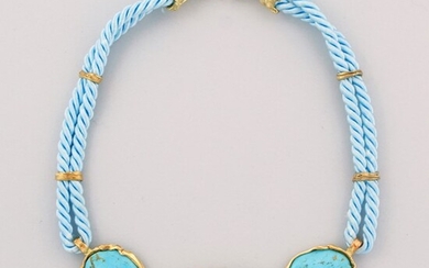 *TURQUOISE AND GOLD NECKLACE