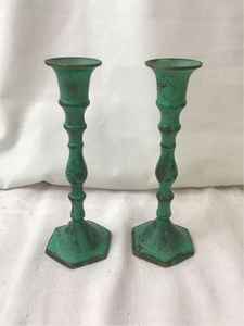 Teal Candle Stick Holders