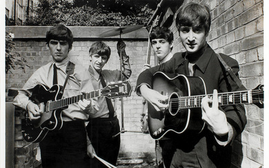 Terry O'Neill (British, 1938-2019) The Beatles, Abbey Road Backyard, 1963,...