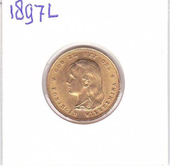 The Netherlands - 10 gulden 1897 met losse parels - Gold