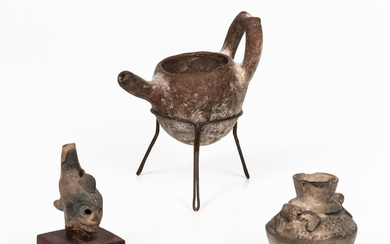 Three Small Pre-Columbian Pottery Items