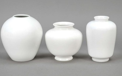 Three vases, KPM Berlin, 20th