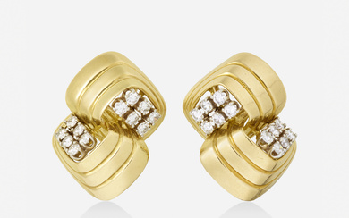Tiffany & Co. Diamond and gold earrings