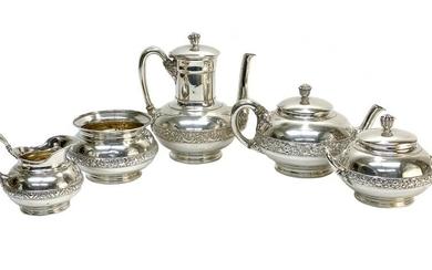Tiffany & Co. Sterling Silver Tea Service, c1900