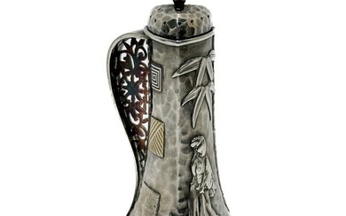 Tiffany & Co. Sterling Silver and Mixed Metal Japonisme Salt or Pepper Shaker #5123, 1878