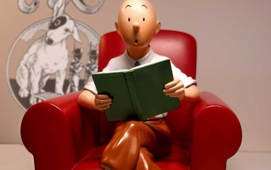 Tintin - Statuette Pixi / Regout 30004 - Tintin dans son fauteuil - 1992