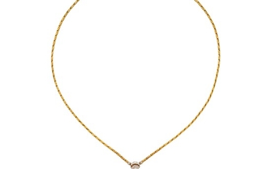 Buccellati Two-Color Gold and Diamond Pendant-Necklace