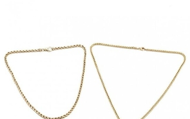Two Gold Chain Necklaces