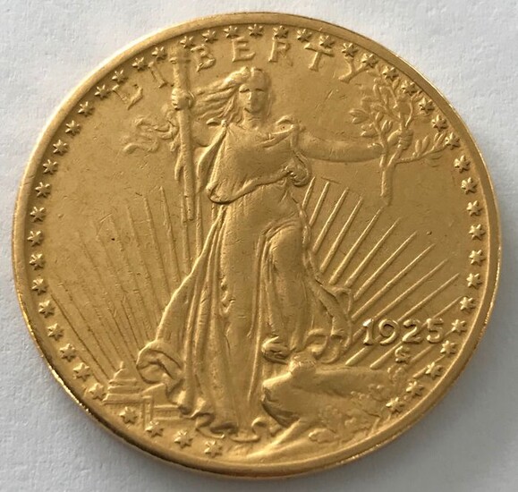 United States - 20 Dollar 1925 - St. Gaudens Double Eagle - Gold