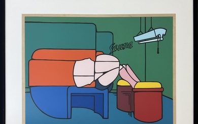 VALERIO ADAMI (b.1935, Bologna, Italy), 'Sauna', silkscreen,...
