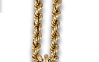 VIRGIN YELLOW GOLD CORD AND MEDAL
