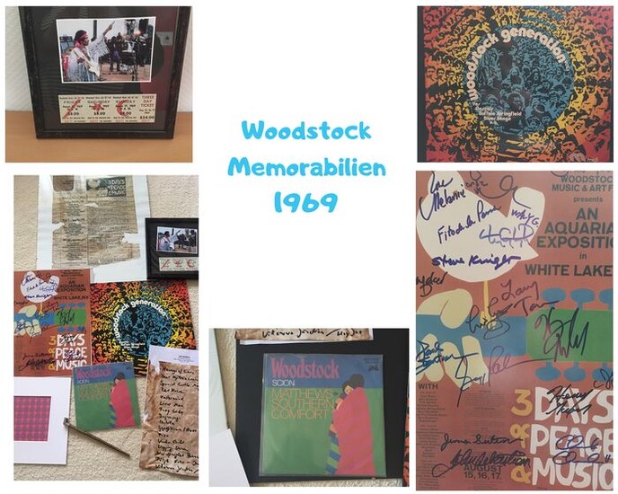 Various Artists/Bands in 1970's - Multiple artists - Signed memorabilia (original authograph) - 1969/1969