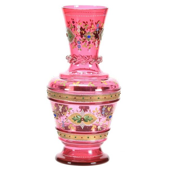 Vase, Cranberry Art Glass