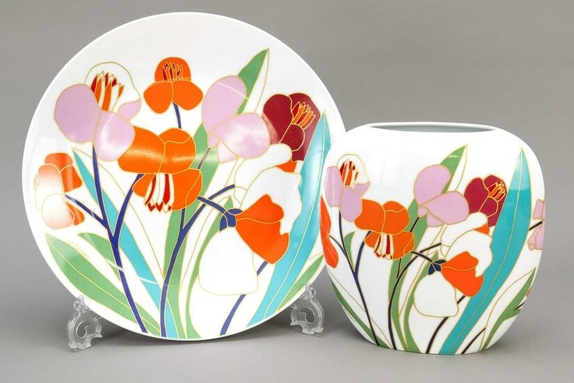 Vase and plate, Rosenthal, Stu