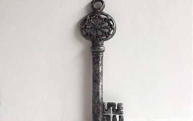 Venetian Key - 8 sectors rosette - Forged iron with brazing - 16th century
