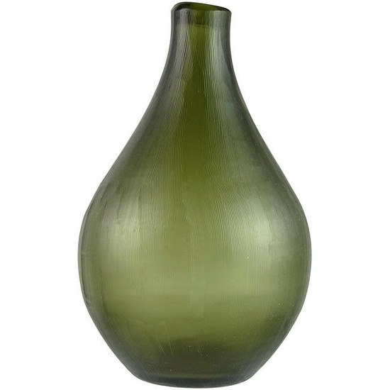 Venini Murano Style Inciso Texture Art Glass Vase