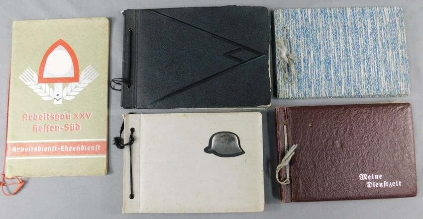 5 photo albums 1930s and World War 2./5 Fotoalben
