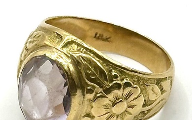 Vintage 14kt Gold Ladies Ring with a Lilac - Lavender Gemstone