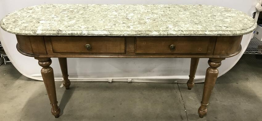 Vintage BLOOMINGDALES Marble Topped Console Table
