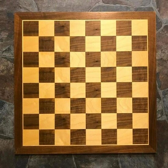 Vintage Rosewood Maple Inlaid Chess Board