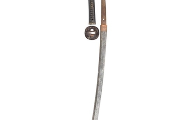 Ⓦ AN UNUSUAL JAPANESE SHORTSWORD; A JAPANESE SWORD (TACHI) AND A SHORTSWORD (WAKIZASHI)