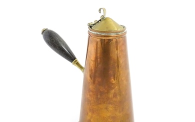 WAS Benson: An Arts & Crafts copper and brass insulated / ja...