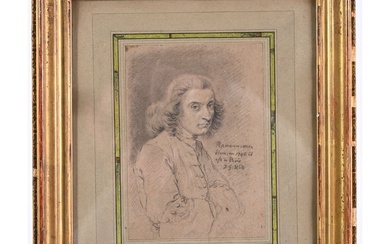 WILLE Johann Georg. (Giessen 1715–Paris 1808). « Portrait présumé de Jean François Rameau (1716 –...