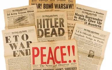 WORLD WAR II AMERICAN NEWSPAPERS (8)
