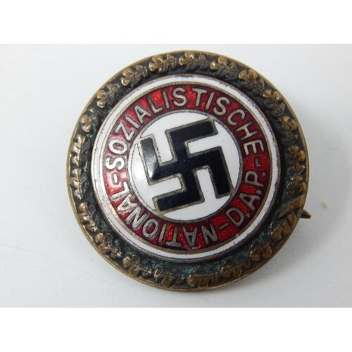 WWII Nazi Party Badge 30.5mm by DESCHLER & SOHN BERLIN 9 wit...