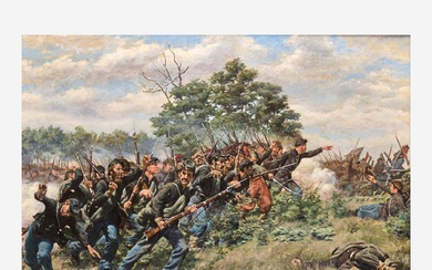 William Brooke Thomas Trego (American, 1858–1909) The Battle of Fair Oaks, Sumner's Reinforcements (May 31-June 1, 1862)