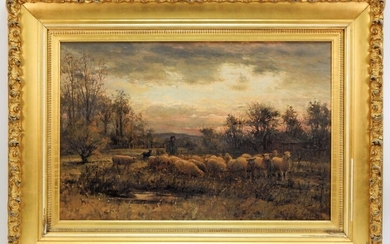 William Phelps Impressionist Shepherd Painting