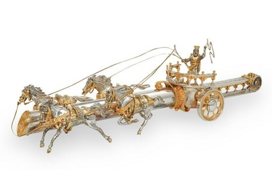 Yossi Swed Gilt Silver Chariot and Dagger