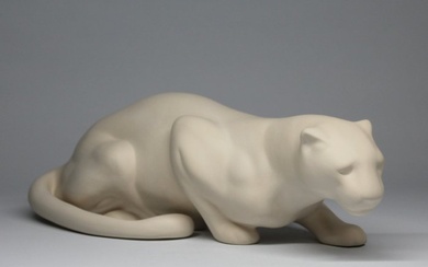 Zsolnay - Sculpture, Panther - 12 cm - Porcelain