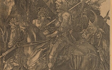after Albrecht Dürer (*1471): Knight, Death and the Devil, 18th c., Engraving