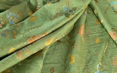 green San Leucio fabric - Made in Italy - Upholstery fabric - 300 cm - 300 cm