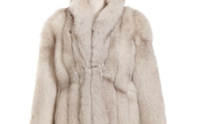 Blue Fox Fur Jacket, Vintage