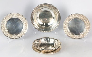 (lot of 5) American sterling silver hollowware